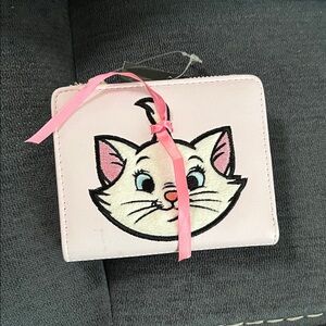 Her Universe Pink Cat Face Wallet with Ribbon Accent